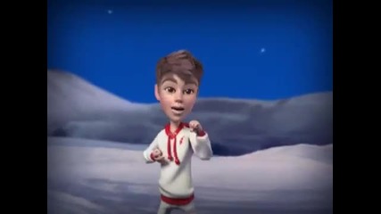 В И Д Е О! Justin Bieber - Santa Claus Is Coming To Town ( Анимираната версия )
