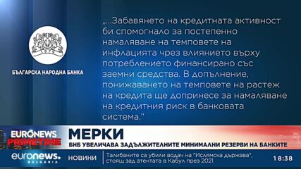 Заради битката с инфлацията БНБ затяга кредитирането