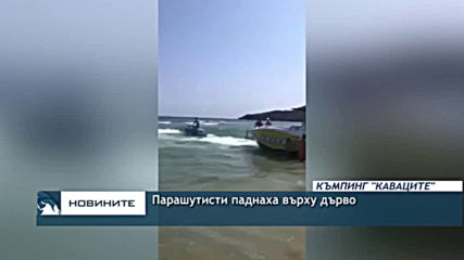 Парашутисти паднаха върху дърво