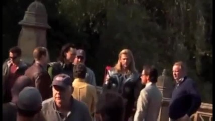 Отмъстителите по време на снимките в Ню Йорк
