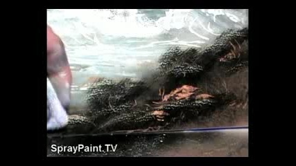 Spray Paint - Ocean Waves