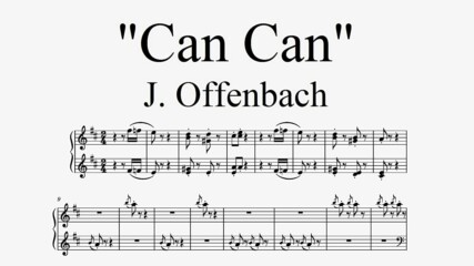 "Can Can" - J. Offenbach (piano sheet music by Tatiana Hyusein)