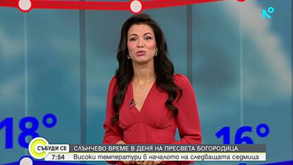 Прогноза за времето (15.08.2026 - сутрешна)