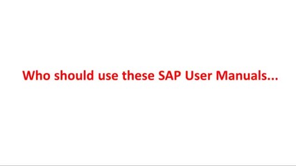 Sap Certification Course Manuals