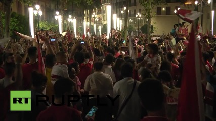 Spain: Sevilla FC fans celebrate historic fourth Europa League trophy