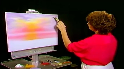 S05 Радостта на живописта с Bob Ross E06 - изгрев над океана ღобучение в рисуване, живописღ