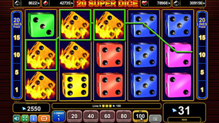 20 Super Dice - Slot Machine - 20 Lines