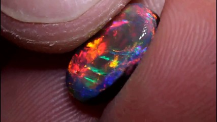 Черен опал блести със спектър от брилянтни цветове!