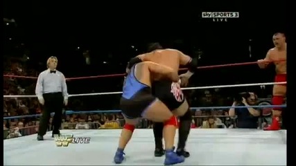 Heath Slater & Justin Gabriel vs The Hart Dynasty - Raw old school - 15/11/10 