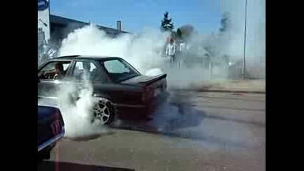 Big wheels Powerday Bmw Burnout.