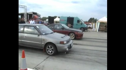 Nissan Skyline Gts Vs Mazda 323 Turbo 4x4 Drag Race