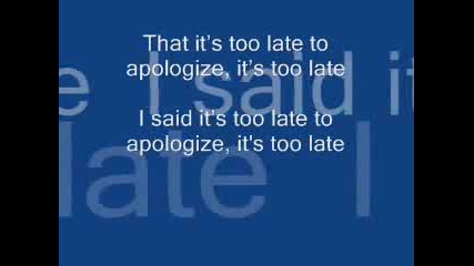 Timbaland - Apologise /with Lyrics/