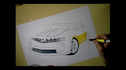 Рисуване на Chevrolet Camaro(transformers)
