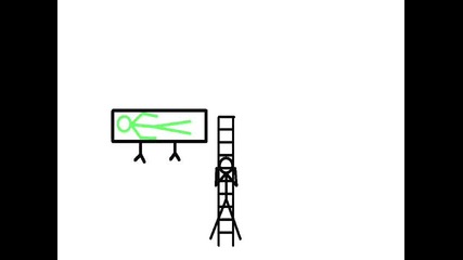 Stickman Socky brock Yenor trought a table 