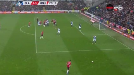 Блекбърн - Манчестър Юнайтед 1:1 /първо полувреме/