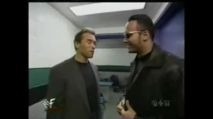 The Rock среща Arnold Schwarzenegger 