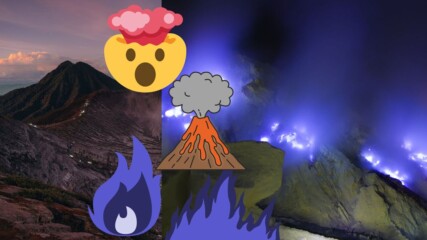 Този вулкан изригва със СИНИ пламъци? 🔥
