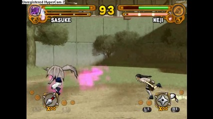 Naruto Ultimate Ninja 3 Sasuke (me) vs Neji (for Ps2 runed by Pcsx2 Emulator on computer)