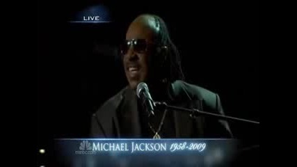 Michael Jackson Memorial - Stevie Wonder They wont go when I go - part 5