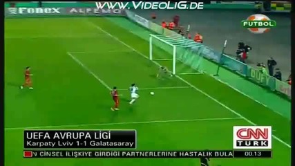 Karpaty 1 - 1 Galatasaray Video Highlights 26 - 08 - 2010 Latest F 