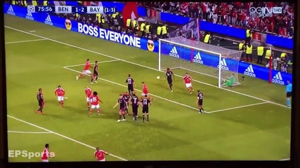 Talisca Amazing Free Kick Goal Benfica 2-2 Bayern Uefa Champions League 13.04.2016 Hd