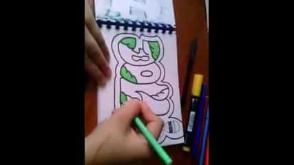 Doll graffiti drawing