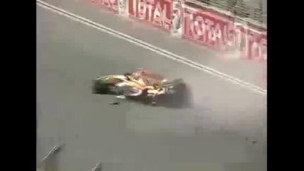 Renault F1 Car vs Ford Gt Crash