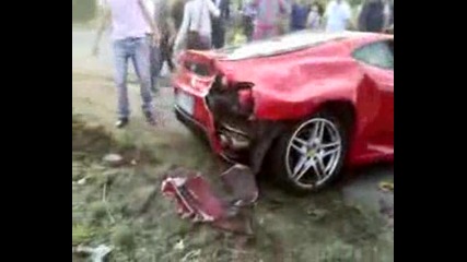 Wrecked Ferrari F430
