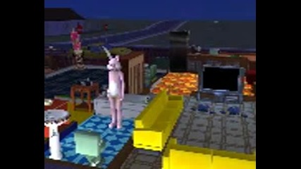 Sims 2 - Cleo Sertori - Клео Се Бие Със Заека