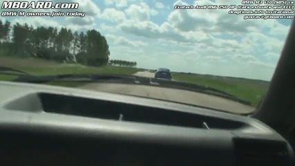 Bmw M3 E30 585 hp vs Audi Rs6 Sedan Evotech 750hp
