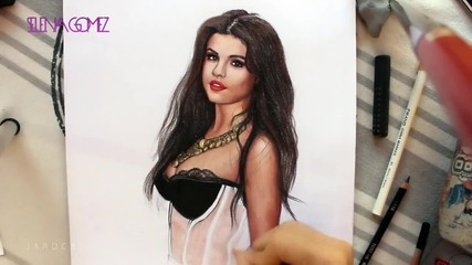 Drawing Selena Gomez By Juan Andres
