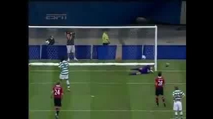 Бербатов гол - Manchester United 3 - 1 Celtic 