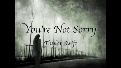 Taylor Swift - You're Not Sorry