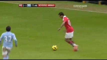 Феноменалният гол на Рууни! Manchester United 2:1 Manchester City (12.02.2011) 