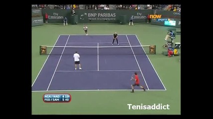 Federer Sampras - Nadal Agassi A charity doubles 10 (highlights) 