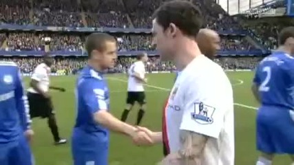 Wayne Bridge ignores John Terry - Chelsea Vs Manchester City Feb 27 2010 