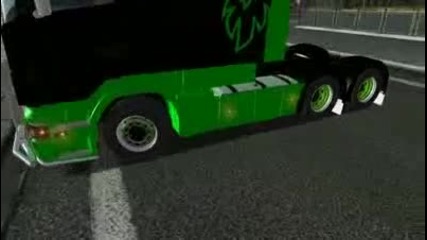 German Truck Simulator Scania Longline Green Mod 
