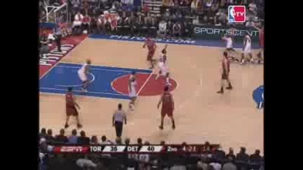 Highlights Raptors Vs Pistons 10.04.2008.