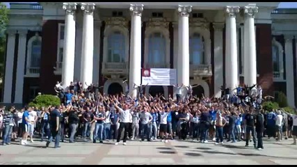 Levski Ultras before derby 29.04.2012
