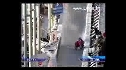 Luge crashes