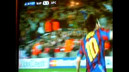 06.04.2010 Barcelona - Arsenal 4:1 Голът на Меси за 4:1 88` Минута 