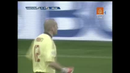 Сампдория 2 - 1 Милан Антонио Касано Много Спорен Гол
