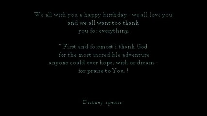 Britney spears - Happy birthday! 