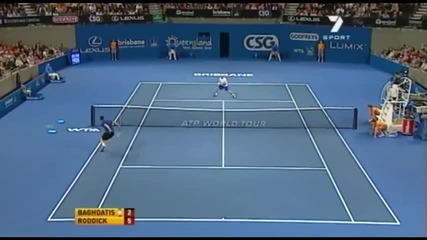 Marcos Baghdatis vs Andy Roddick Brisbane 2011 Highlights 