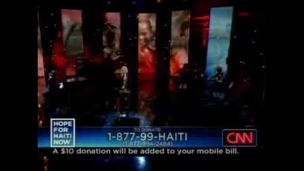 Christina performing “lift Me Up” on Hope for Haiti Now .. 