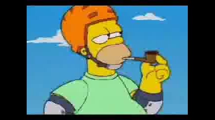 The Simpsons - Homer Vs Tony Hawk