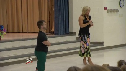 Natalya and Hornswoggle lead a be a Star Rally
