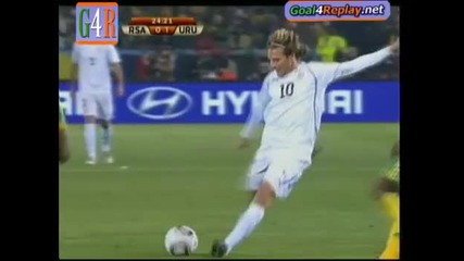16.06.2010 Юар - Уругвай 0:1 Гол на Форлан Мондиал 2010 Юар 