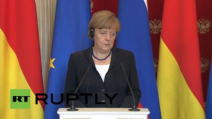 Русия: Русия: Владимир Путин посреща Меркел и настоява за край на санкциите