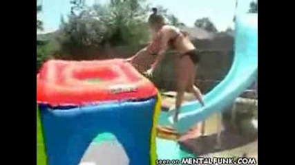 clumsy bikini girl by Abadjiev